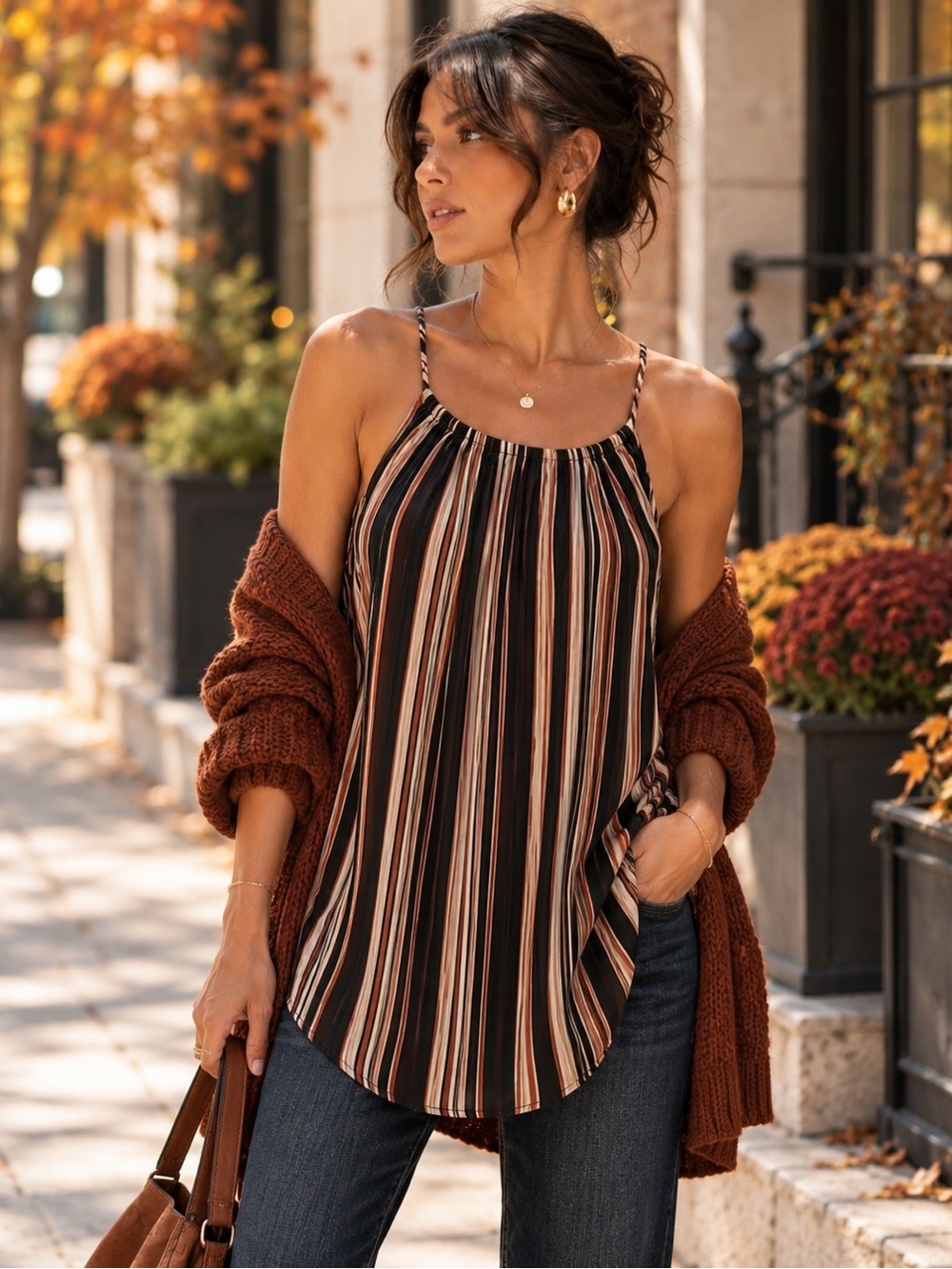 RW&CO Striped Swing Tank Top | Size Small
